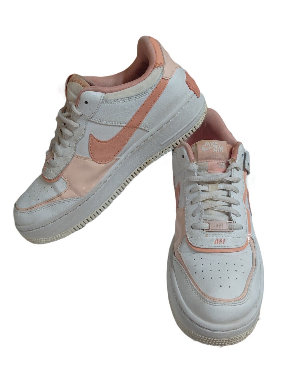 Nike Women’s Air Force 1 Low-Top Sneakers in White and Pink Size 9.5